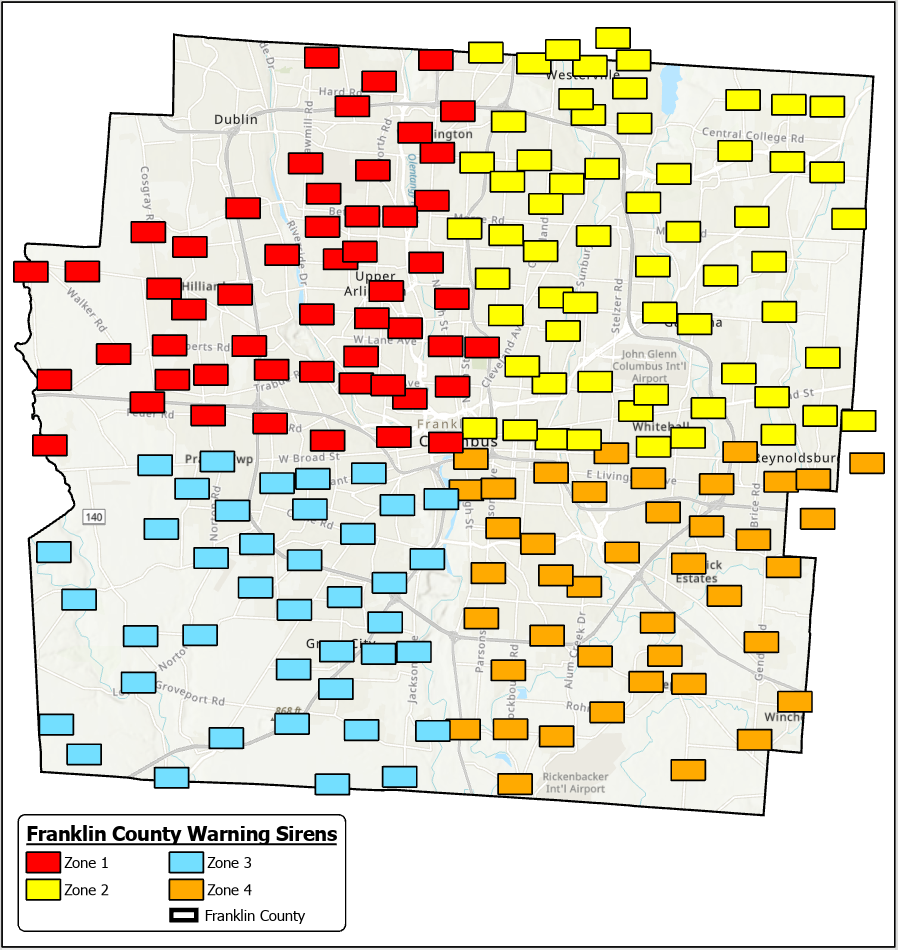 Franklin County warning sirens map