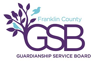 Purple and teal logo reading G S B with a tree growing out of the G