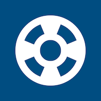 Decorative icon of life preserver